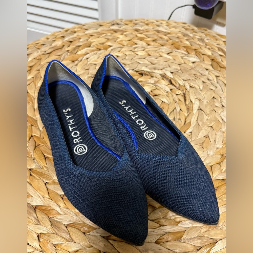 COPY - Rothy’s the point flats navy size US7 1/2